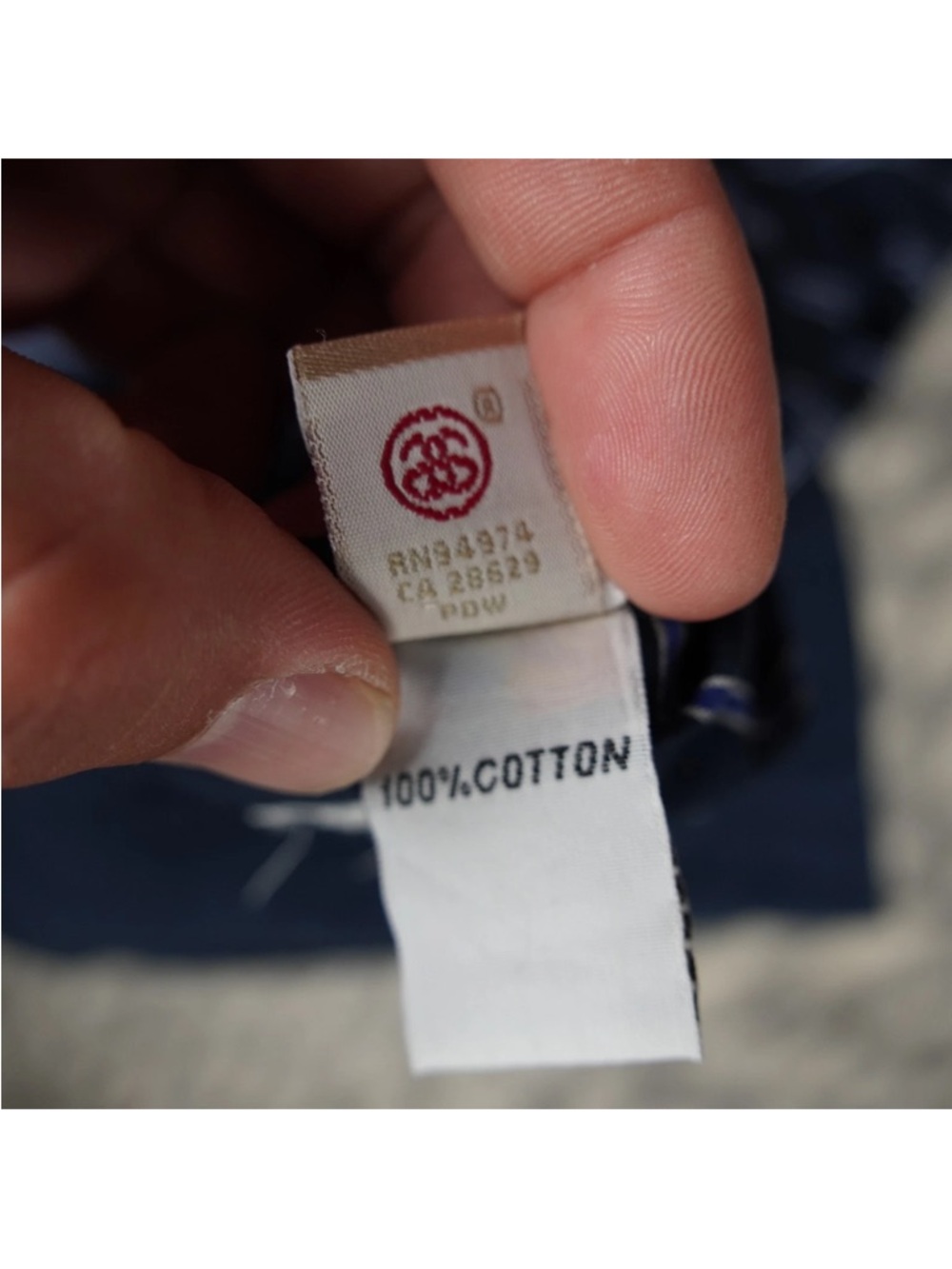 Stussy Short Sleeve Button Up Shirt Mens X-Large Navy Blue Striped Logo Street - Picture 9 of 13